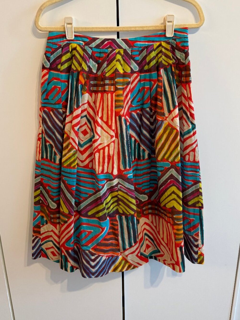 J.Crew bold geometric print cotton midi skirt - Picture 4 of 7